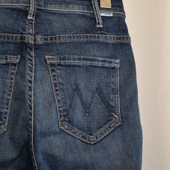 Mother Denim The Hustler Ankle Fray Jeans In Wash On The Edge Sz 24 - Picture 9 of 10
